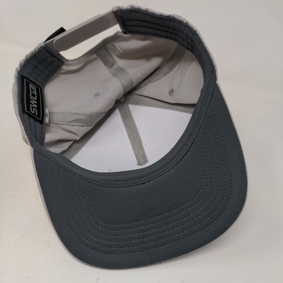 SWCO Men's Snapback Hat Gray Adjustable Embroidered Fishing Lure Logo Nylon - Picture 7 of 9
